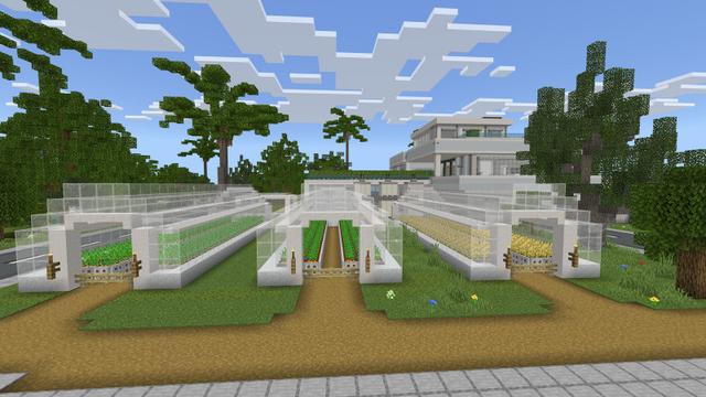 Screenshot of the Minecraft Bedrock Marketplace product Funny Modern Mansion created by BLOCKLAB Studios.