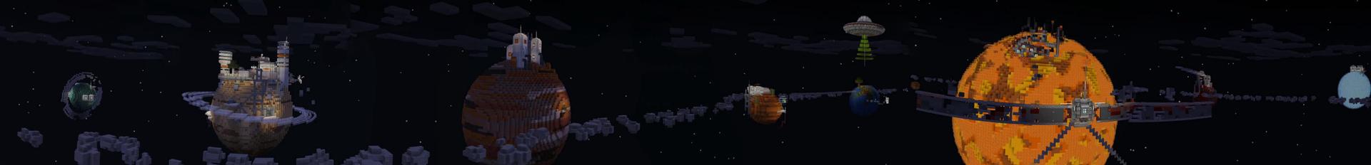 Panorama of the Minecraft Bedrock Marketplace product Galaxy created by BLOCKLAB Studios.