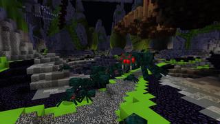 Screenshot of the Minecraft Bedrock Marketplace product Giant Spider Survival created by BLOCKLAB Studios.