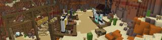 Panorama of the Minecraft Bedrock Marketplace product Gold Rush Tycoon created by BLOCKLAB Studios.