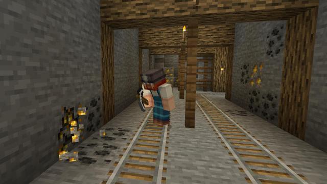 Screenshot of the Minecraft Bedrock Marketplace product Gold Rush Tycoon created by BLOCKLAB Studios.