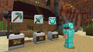Screenshot of the Minecraft Bedrock Marketplace product Gold Rush Tycoon created by BLOCKLAB Studios.