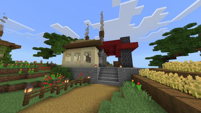 Screenshot of the Minecraft Bedrock Marketplace product Golden Lucky Blocks created by BLOCKLAB Studios.
