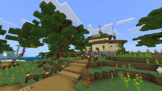 Screenshot of the Minecraft Bedrock Marketplace product Golden Lucky Blocks created by BLOCKLAB Studios.