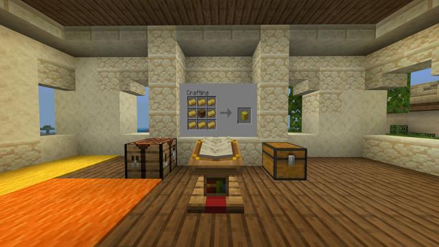 Screenshot of the Minecraft Bedrock Marketplace product Golden Lucky Blocks created by BLOCKLAB Studios.