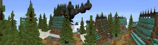 Panorama of the Minecraft Bedrock Marketplace product Golem's Village created by BLOCKLAB Studios.