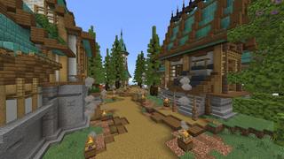 Screenshot of the Minecraft Bedrock Marketplace product Golem's Village created by BLOCKLAB Studios.