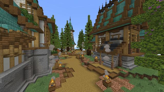 Screenshot of the Minecraft Bedrock Marketplace product Golem's Village created by BLOCKLAB Studios.