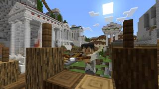 Screenshot of the Minecraft Bedrock Marketplace product Greek Island created by BLOCKLAB Studios.