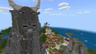 Screenshot of the Minecraft Bedrock Marketplace product Greek Island created by BLOCKLAB Studios.