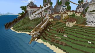 Screenshot of the Minecraft Bedrock Marketplace product Greek Island created by BLOCKLAB Studios.