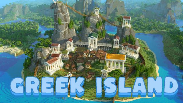 Thumbnail of the Minecraft Bedrock Marketplace product Greek Island created by BLOCKLAB Studios.
