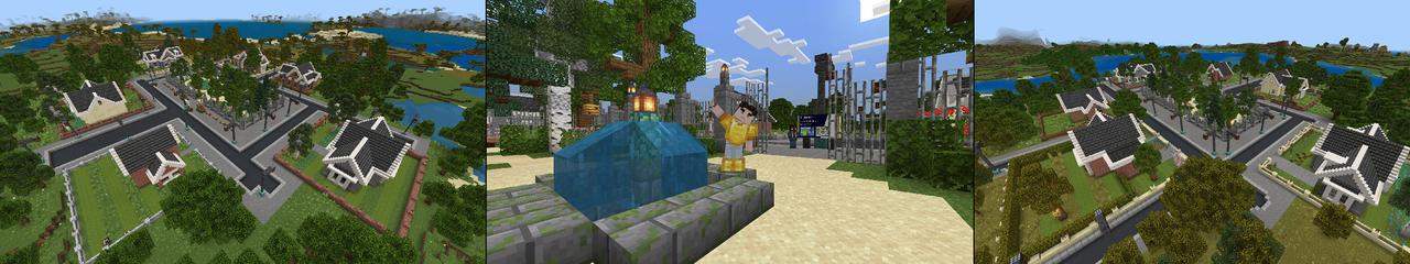 Panorama of the Minecraft Bedrock Marketplace product Green Light Red Light Survival created by BLOCKLAB Studios.