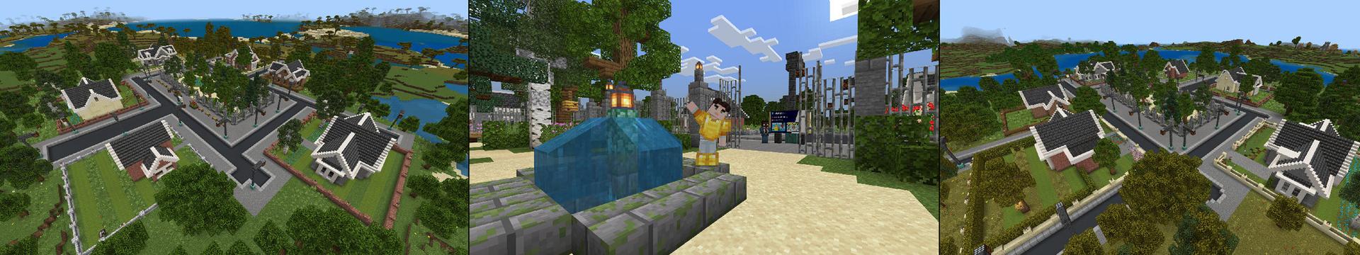 Panorama of the Minecraft Bedrock Marketplace product Green Light Red Light Survival created by BLOCKLAB Studios.