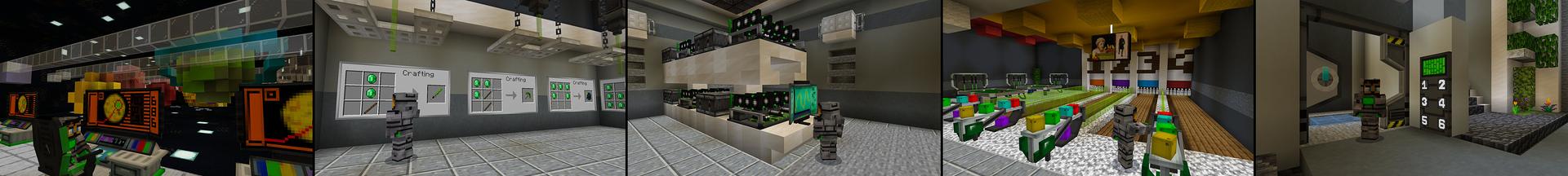 Panorama of the Minecraft Bedrock Marketplace product Hacker Base created by BLOCKLAB Studios.