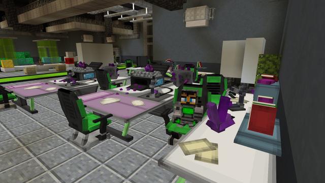 Screenshot of the Minecraft Bedrock Marketplace product Hacker Base created by BLOCKLAB Studios.