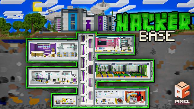 Thumbnail of the Minecraft Bedrock Marketplace product Hacker Base created by BLOCKLAB Studios.