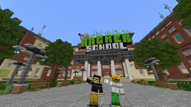 Screenshot of the Minecraft Bedrock Marketplace product Hacker School - Roleplay created by BLOCKLAB Studios.