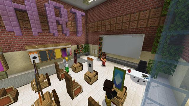 Screenshot of the Minecraft Bedrock Marketplace product Hacker School - Roleplay created by BLOCKLAB Studios.