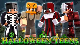 Thumbnail of the Minecraft Bedrock Marketplace product Halloween Teens created by BLOCKLAB Studios.
