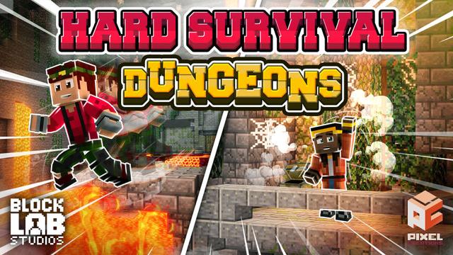 Thumbnail of the Minecraft Bedrock Marketplace product Hard Survival - Dungeons created by BLOCKLAB Studios.