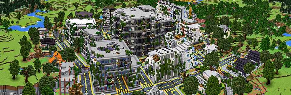 Panorama of the Minecraft Bedrock Marketplace product Hard Survival - Zombies created by BLOCKLAB Studios.
