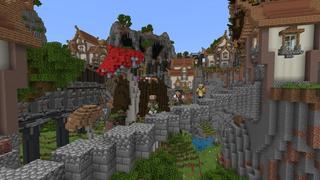Screenshot of the Minecraft Bedrock Marketplace product Hidden Falls created by BLOCKLAB Studios.