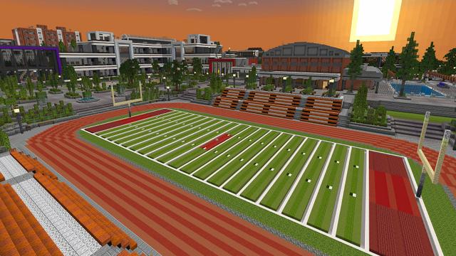 Screenshot of the Minecraft Bedrock Marketplace product High School Life Roleplay created by BLOCKLAB Studios.