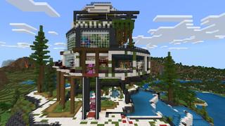 Screenshot of the Minecraft Bedrock Marketplace product Hill Mansion created by BLOCKLAB Studios.