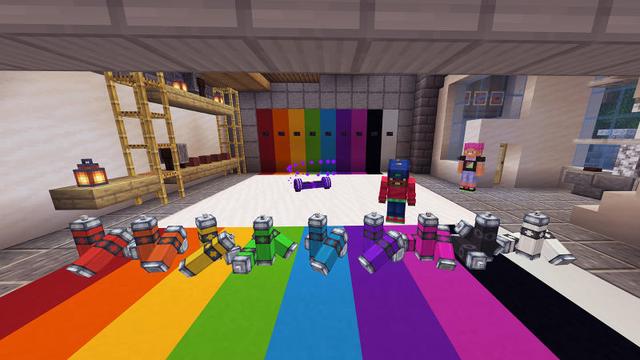 Screenshot of the Minecraft Bedrock Marketplace product Hoverboards created by BLOCKLAB Studios.