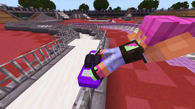 Screenshot of the Minecraft Bedrock Marketplace product Hoverboards created by BLOCKLAB Studios.