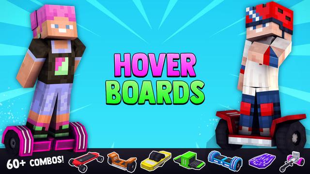 Thumbnail of the Minecraft Bedrock Marketplace product Hoverboards created by BLOCKLAB Studios.