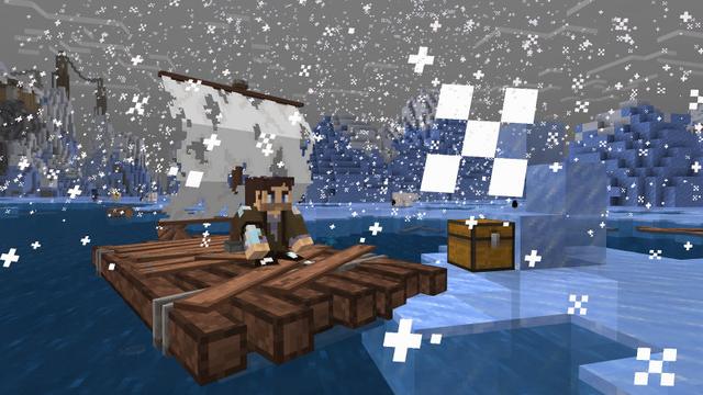 Screenshot of the Minecraft Bedrock Marketplace product Ice Raft Survival created by BLOCKLAB Studios.