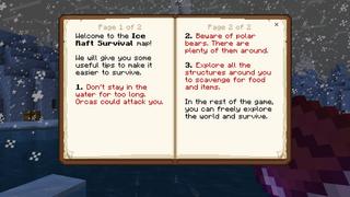 Screenshot of the Minecraft Bedrock Marketplace product Ice Raft Survival created by BLOCKLAB Studios.