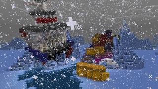 Screenshot of the Minecraft Bedrock Marketplace product Ice Raft Survival created by BLOCKLAB Studios.