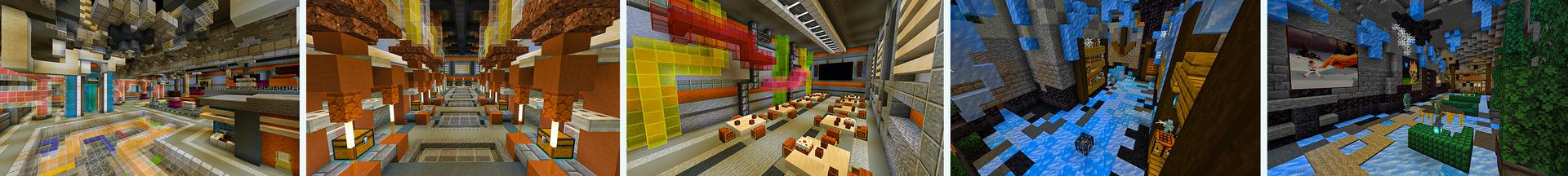 Panorama of the Minecraft Bedrock Marketplace product Ice Secret Base created by BLOCKLAB Studios.