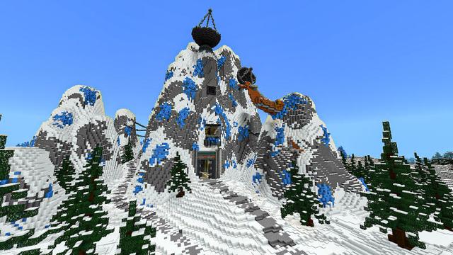 Screenshot of the Minecraft Bedrock Marketplace product Ice Secret Base created by BLOCKLAB Studios.