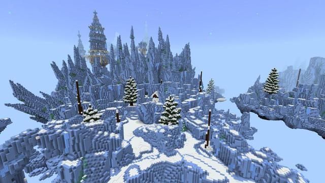 Screenshot of the Minecraft Bedrock Marketplace product Ice World created by BLOCKLAB Studios.