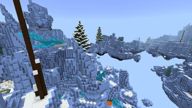 Screenshot of the Minecraft Bedrock Marketplace product Ice World created by BLOCKLAB Studios.