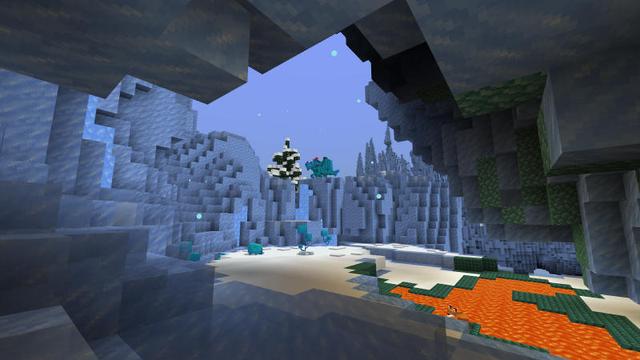 Screenshot of the Minecraft Bedrock Marketplace product Ice World created by BLOCKLAB Studios.