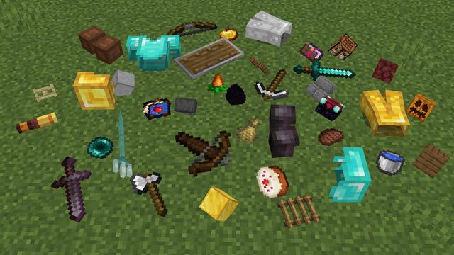 Screenshot of the Minecraft Bedrock Marketplace product Item Physics & More Add-On created by BLOCKLAB Studios.