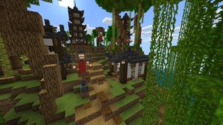 Screenshot of the Minecraft Bedrock Marketplace product Japanese Village of Paradise created by BLOCKLAB Studios.