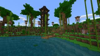 Screenshot of the Minecraft Bedrock Marketplace product Japanese Village of Paradise created by BLOCKLAB Studios.