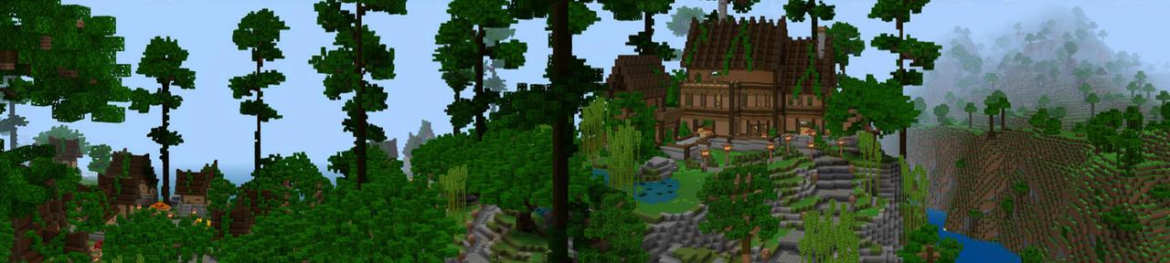 Panorama of the Minecraft Bedrock Marketplace product Jungle Hideout created by BLOCKLAB Studios.