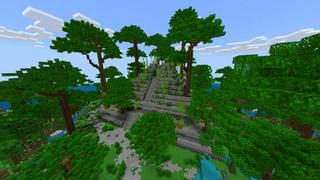 Screenshot of the Minecraft Bedrock Marketplace product Jungle Lucky Blocks created by BLOCKLAB Studios.