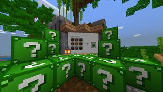 Screenshot of the Minecraft Bedrock Marketplace product Jungle Lucky Blocks created by BLOCKLAB Studios.