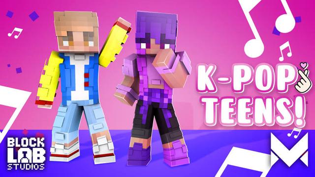 Thumbnail of the Minecraft Bedrock Marketplace product K-Pop Teens created by BLOCKLAB Studios.
