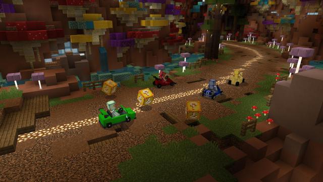 Screenshot of the Minecraft Bedrock Marketplace product Kart Race created by BLOCKLAB Studios.