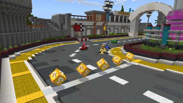 Screenshot of the Minecraft Bedrock Marketplace product Kart Race created by BLOCKLAB Studios.