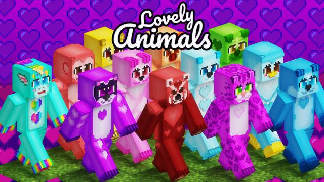 Thumbnail of the Minecraft Bedrock Marketplace product Lovely Animals created by BLOCKLAB Studios.